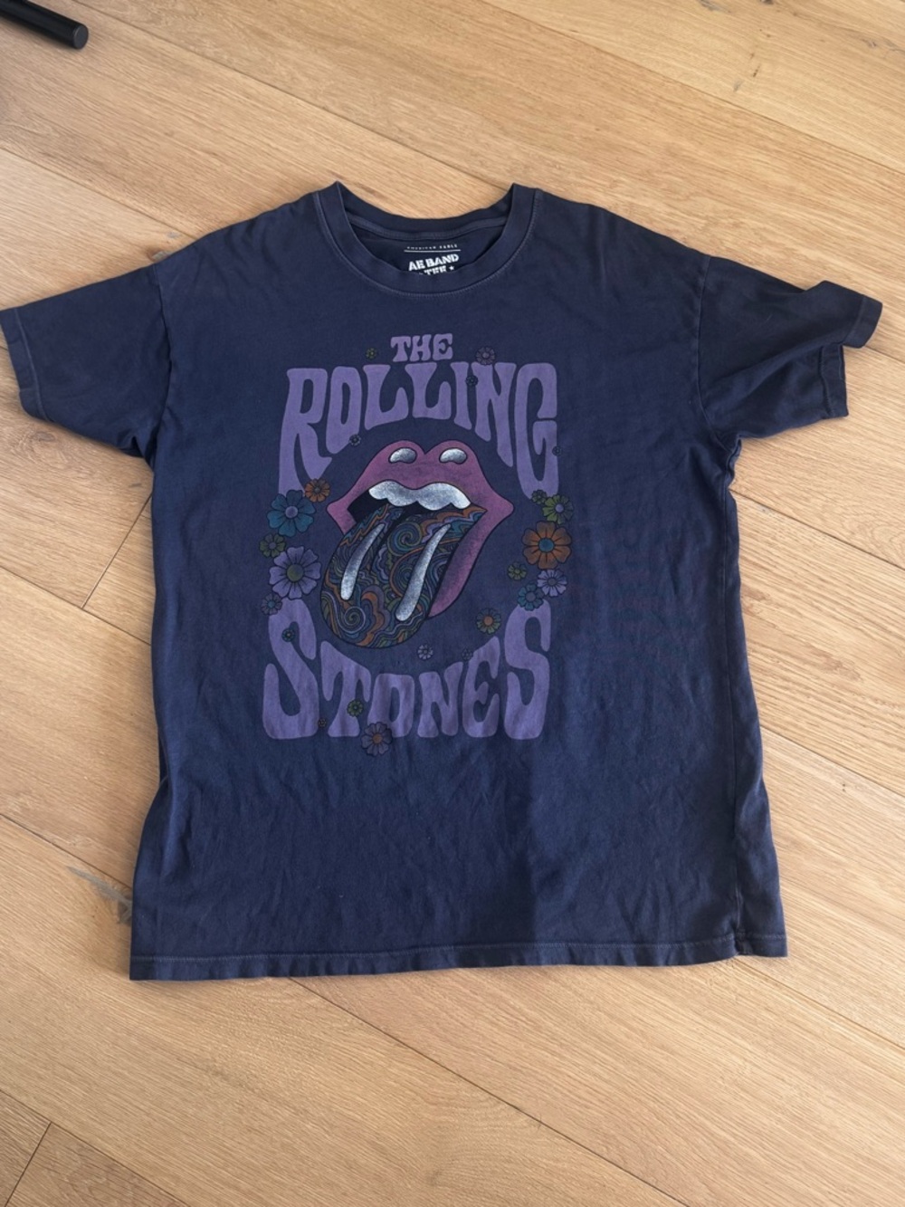 The Rolling Stones AE Navy Graphic Tee Size XSmall